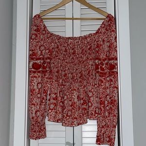 Beachgold red blouse, size M